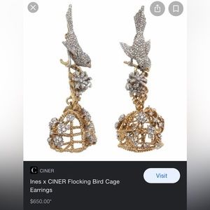 Ciner x Inès de Santos birdcage earrings
